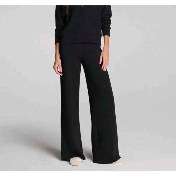 SPANX AirEssentials Wide Leg Track Pant Very Black XL TG